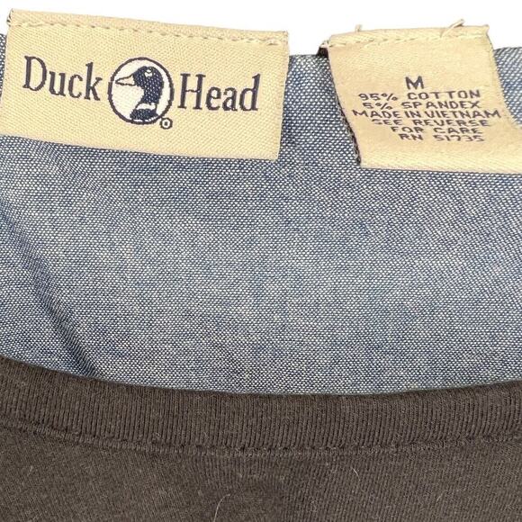 DUCK HEAD Black Long Sleeved TOP Shirt Women's Size MEDIUM Cotton Blend Casual - Picture 6 of 6